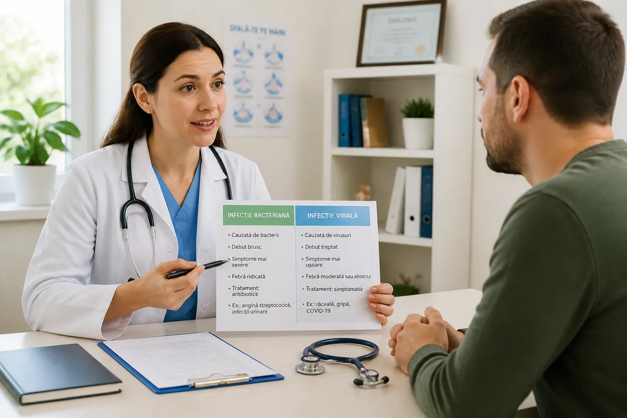 antibiotic pentru infecție bacteriană și consult medical