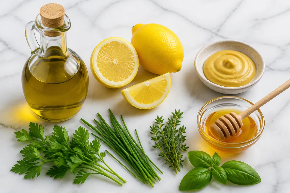 ingrediente naturale pentru dressing de salată sănătos