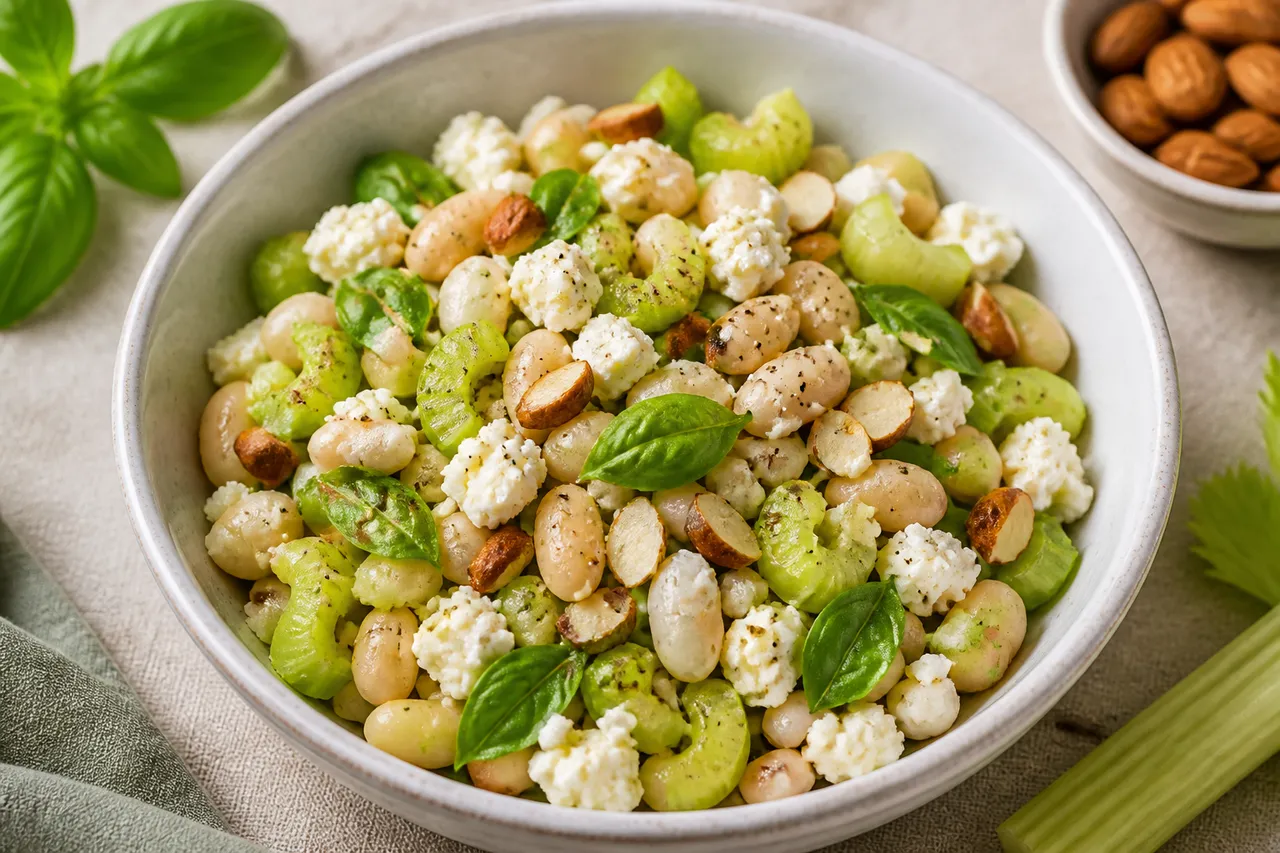 salată de fasole albă cu feta