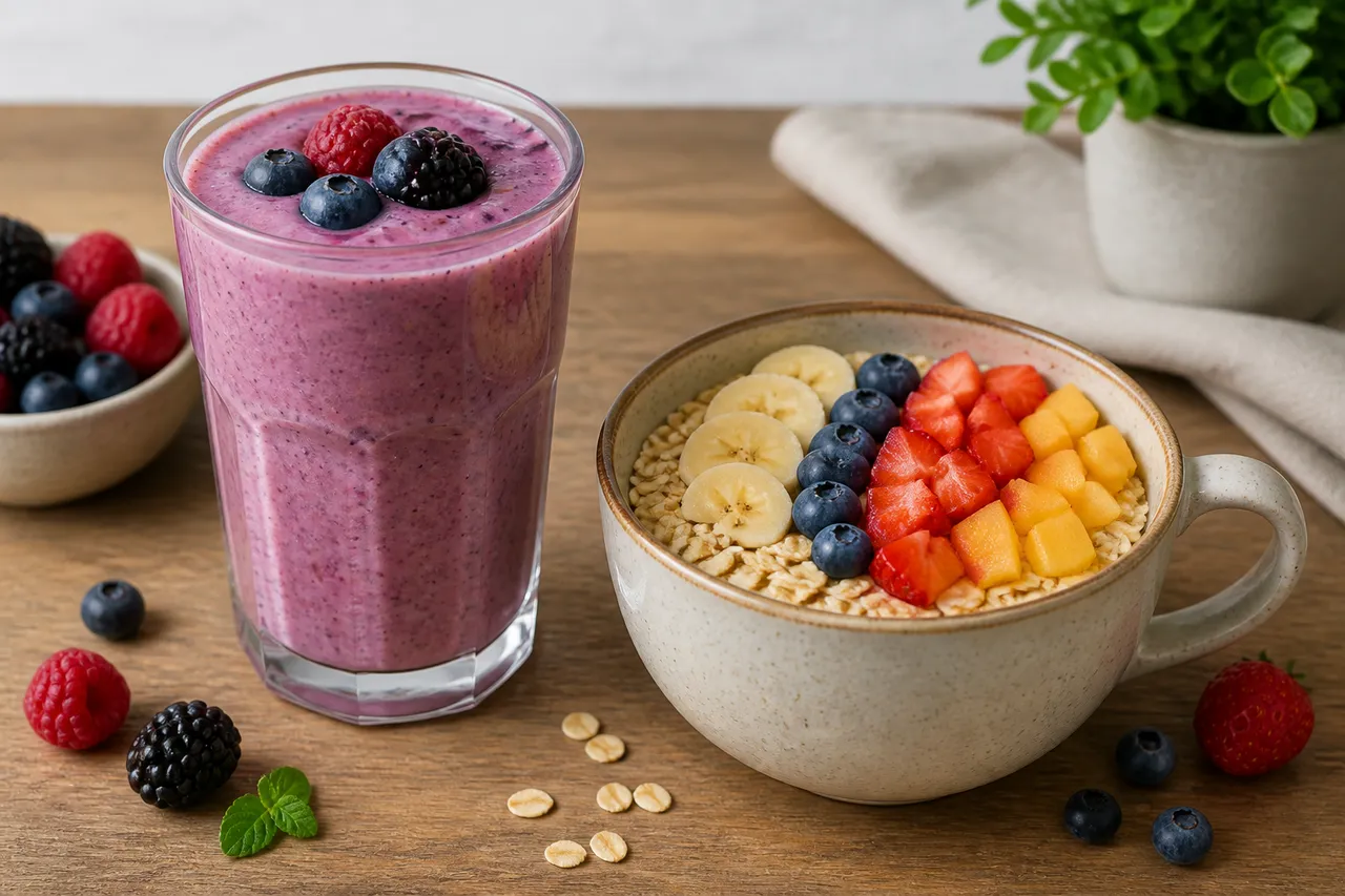 smoothie cu fructe și fibre pentru glicemie mai stabilă