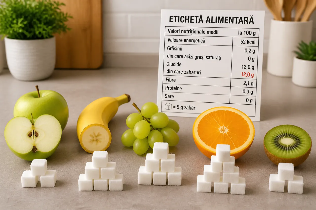 diferența dintre zahărul natural din fructe și zahărul adăugat