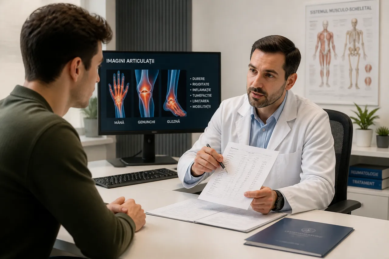 evaluarea durerilor articulare și diagnosticul reumatologic
